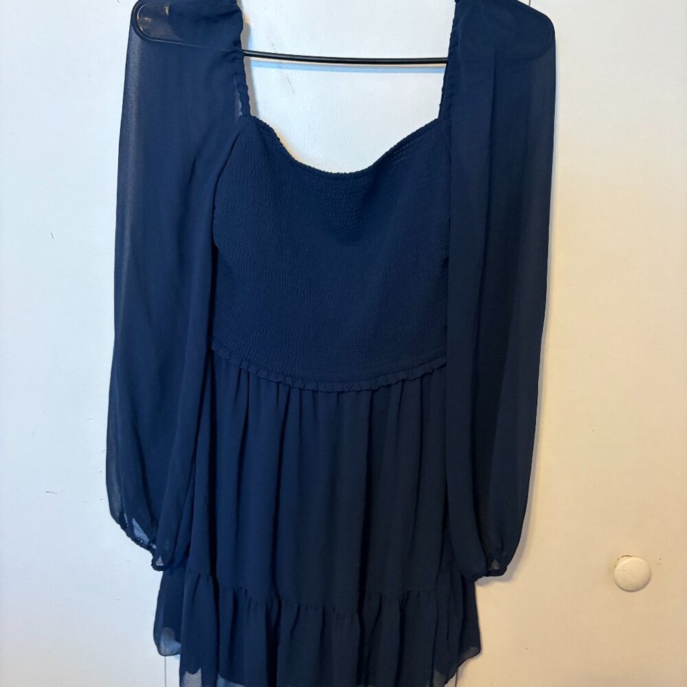 Aritzia Wilfred Navy Blue Dress – Elegant, Timeless Fit